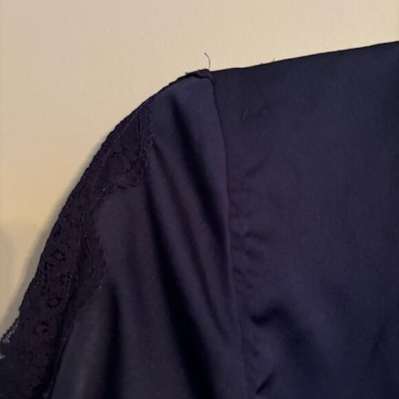 La Vie En Rose Navy Blue Medium Robe - Picture 7 of 8